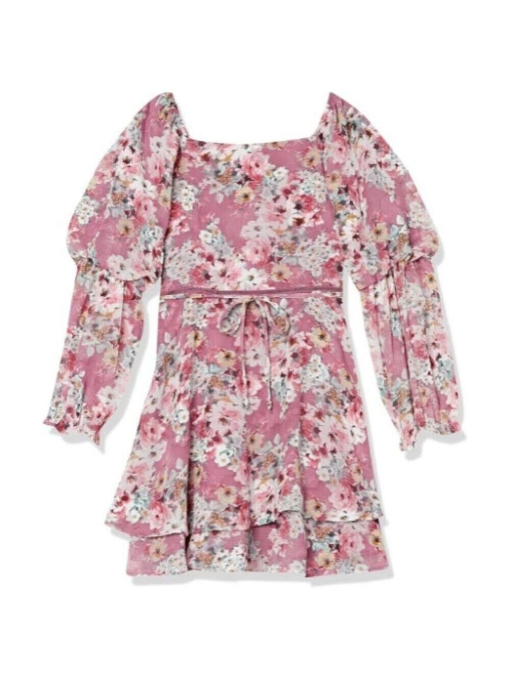 **Speechless** Girls' Long Sleeve Chiffon Dress 10